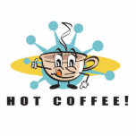 retro hot coffee design photo sculptures