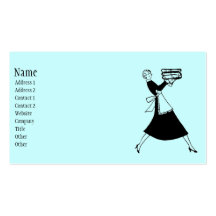 Retro Housekeeper Business Card Templates