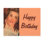 Retro Housewife Birthday Postcard