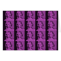 Retro Housewife Greeting Card