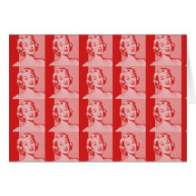 Retro Housewife Greeting Cards