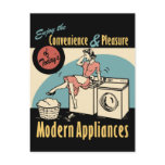 Retro Housewife Washer Dryer postcards