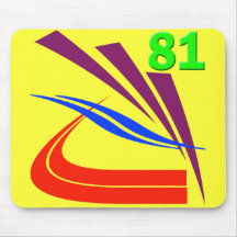 RETRO ISOMETRIC NUMBER 81 MOUSEPADS