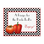 Retro Italian Recipe Card for the Bride to Be postcards