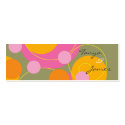 Retro Juicy Pink Dots Gift Tag / Thank You / business cards