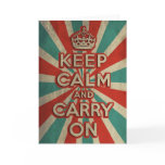 Retro Keep Calm And Carry On cards