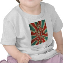 Retro Keep Calm And Carry On Tee Shirt