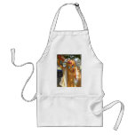 Retro Kitsch Hot Dog Statue aprons