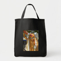 Retro Kitsch Hot Dog Statue Bags
