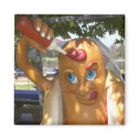 Retro Kitsch Hot Dog Statue magnets