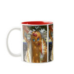 Retro Kitsch Hot Dog Statue mugs