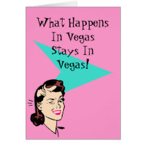 Retro Las Vegas Fun Wink Cards What happens stays cards