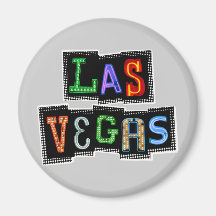 Retro Las Vegas Neon Refrigerator Magnet