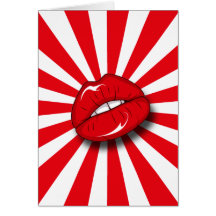 RETRO LIPS GREETING CARDS