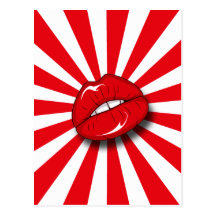 RETRO LIPS POSTCARD