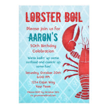 Retro Lobster Invitation
