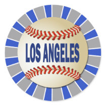 RETRO LOS ANGELES BASEBALL STICKERS