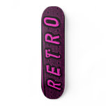 Retro - Magenta and Black Skate Board Deck