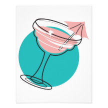 retro margarita design custom invitations