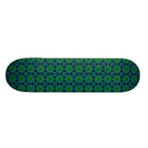Retro Margeriten - Artdeco in grün blau schwarz Skate Board