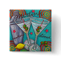 Retro Martini Button