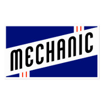retro mechanic business card