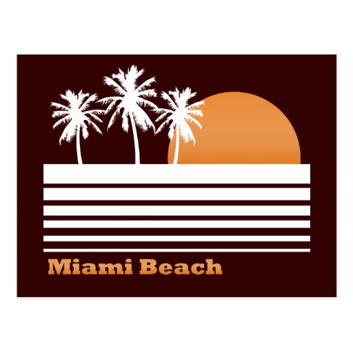 Retro Miami Beach Postcard