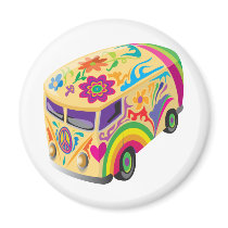Retro Minvan Magnet
