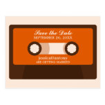 Retro Mixtape Wedding Save the Date Postcards