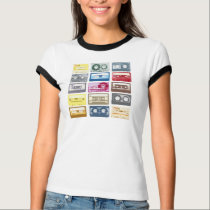 Retro Mixtapes Print Apparel t-shirts