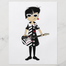 Retro Mod Girl with Guitar Flyer