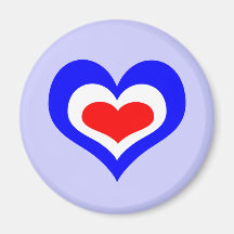 Retro Mod Heart Magnets