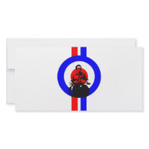 Retro Mod Rider New Personalized Photo Card