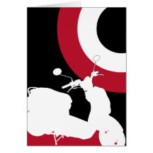 Retro Mod Scooter Card