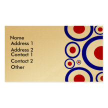 Retro Mod sixties circle pattern Business Cards