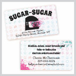 Retro mod stand mixer baking business cards pink business cards