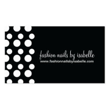 Retro Modern Dots (White & Black) Business Cards