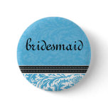 Retro Modern Thistle-Bridesmaid Button
