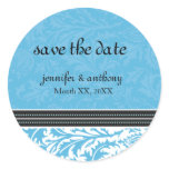 Retro Modern Thistle-Save The Date Sticker
