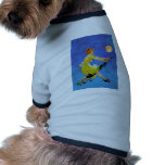 Retro Modern Witch Flies a Vaccum Cleaner pet clothing