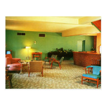 Retro Motel Lobby, Athens, GA Vintage Post Cards