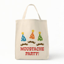 Retro Moustache Party Tote Bag