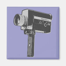 Retro Movie Camera Fridge Magnets