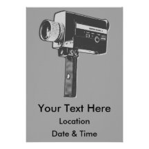 Retro Movie Camera Personalized Invite