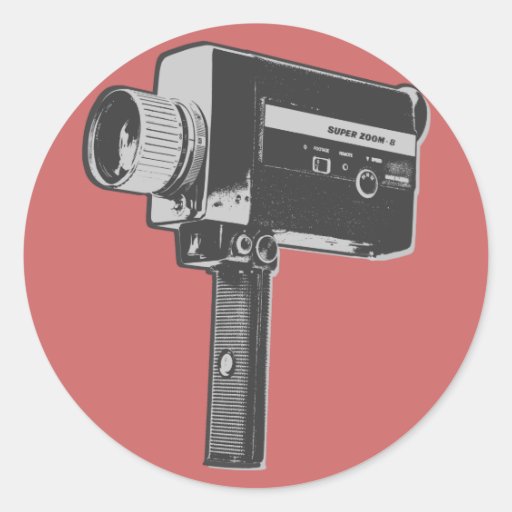 Retro Movie Camera Sticker