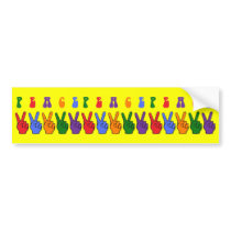 Retro Multicolor Peace Hand