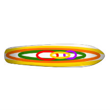 Retro multicolored circles skate board decks