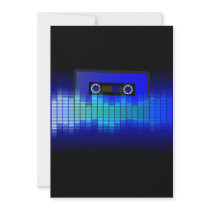 Retro Music Personalized Invites