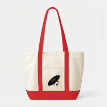 Retro Music Record & Note Black Bags
