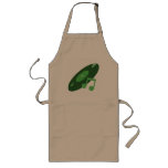 Retro Music Record & Note Green aprons